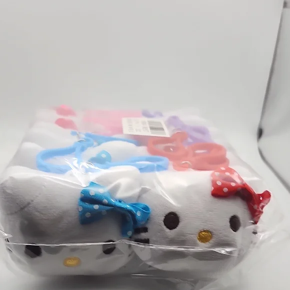 Hello Kitty  PlushPink , Blue. Red, And Purple Bag Charms . 12 Pieces - Picture 8 of 8